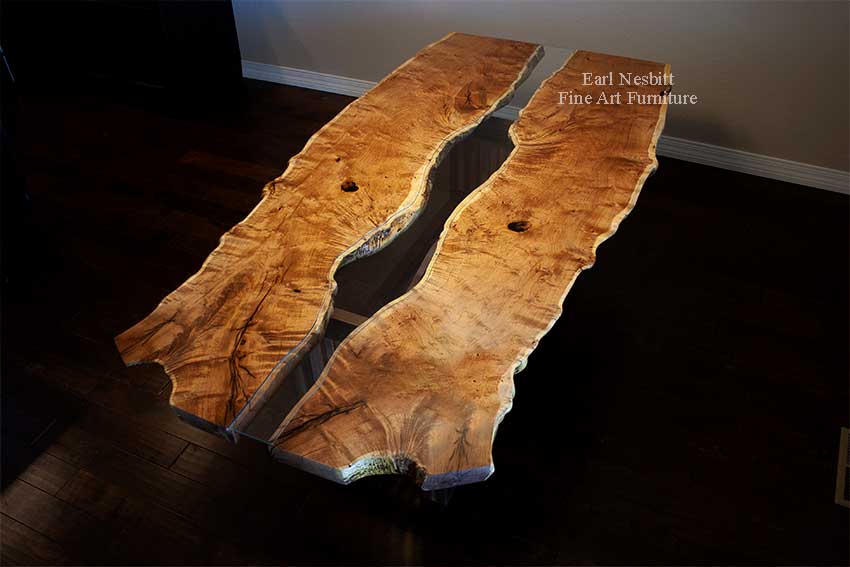 mesquite slab from above